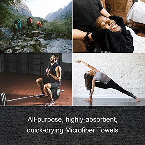 Arkwright Microfiber Hand Towels (16x27, 12 Pack), Perfect Gym Towels for Hom...