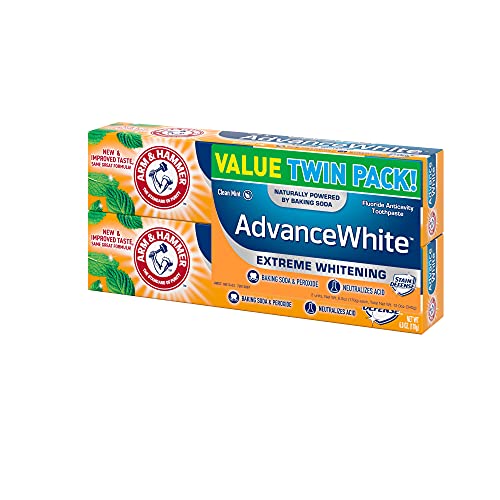 ARM & HAMMER Advanced White Extreme Whitening Toothpaste, TWIN PACK (Contains...