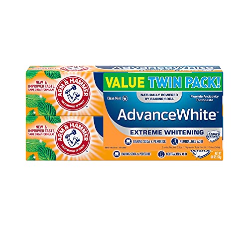 ARM & HAMMER Advanced White Extreme Whitening Toothpaste, TWIN PACK (Contains...