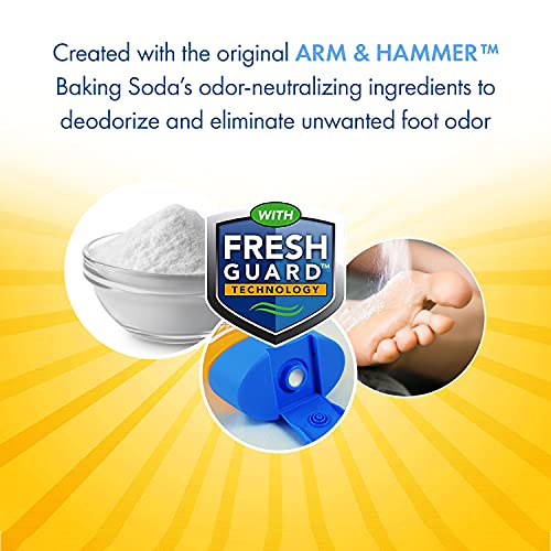 Arm and Hammer Foot Powder for Shoes & Feet, Talc-Free Odor & Moisture Contro...