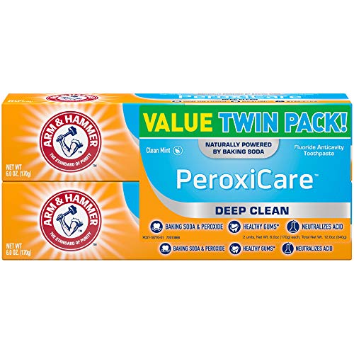 ARM & HAMMER Peroxicare Toothpaste, TWIN PACK (Contains Two 6oz Tubes) – Clea...