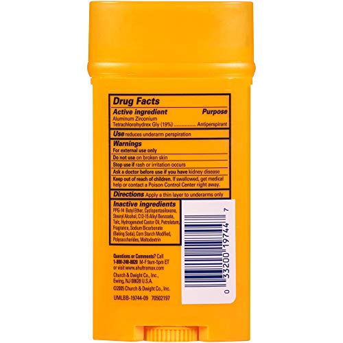 ARM & HAMMER Ultra MAX Deodorant- Active Sport- Solid Stick - 2.6oz- Made wit...