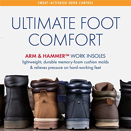 Arm & Hammer Work Insoles for Men and Women, Boot Inserts for Work Boots, Boo...