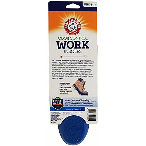 Arm & Hammer Work Insoles for Men and Women, Boot Inserts for Work Boots, Boo...