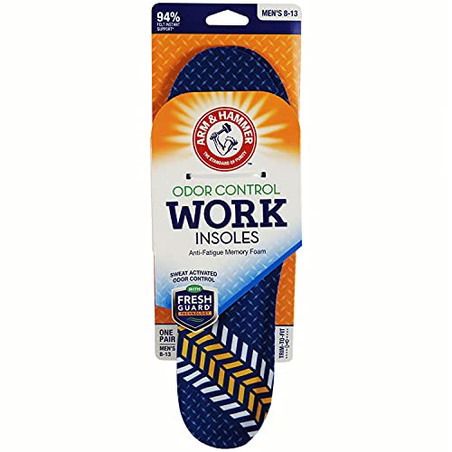 Arm & Hammer Work Insoles for Men and Women, Boot Inserts for Work Boots, Boo...