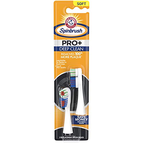 Spinbrush PRO+ Deep Clean REFILLs– Spinbrush Battery Powered Toothbrush Remov...