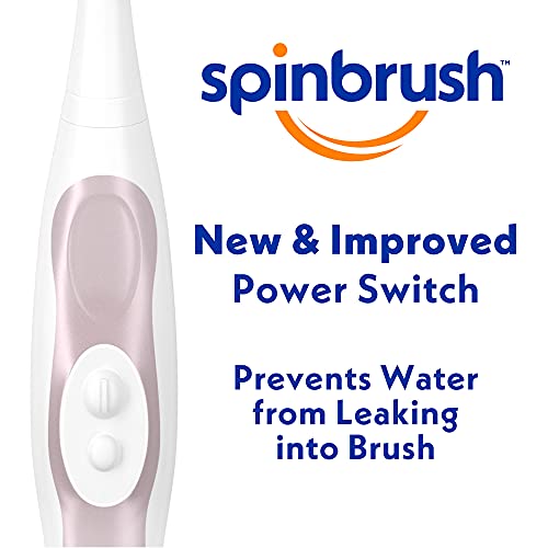 Spinbrush PRO WHITEN Battery Powered Toothbrush, Medium Bristles, 1 Count, Ro...