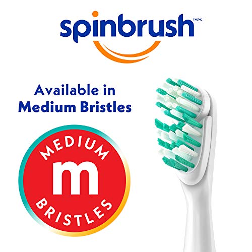 Spinbrush PRO WHITEN Battery Powered Toothbrush, Medium Bristles, 1 Count, Ro...