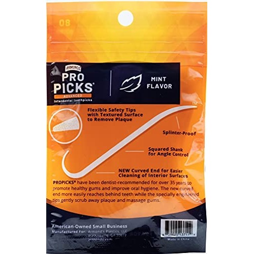 The ProPick Advanced- Bundle of 3 Packages of Plastic Toothpicks Angled by Ar...