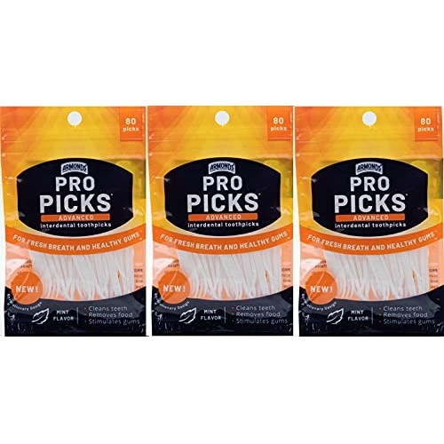 The ProPick Advanced- Bundle of 3 Packages of Plastic Toothpicks Angled by Ar...