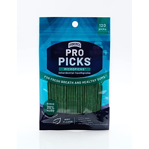 The ProPick MicroPick - Bundle of 3 Packages of Plastic Toothpicks Angled by ...