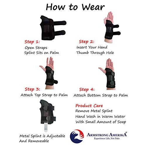 Carpal Tunnel Wrist Brace Night Support - Wrist Splint Arm Stabilizer & Hand ...