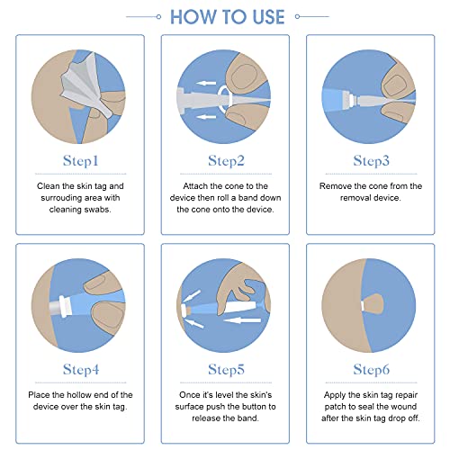 Skin Tag Remover, Skin Tag Removal Kit Tools with 36Pcs Repair Patches for Mi...