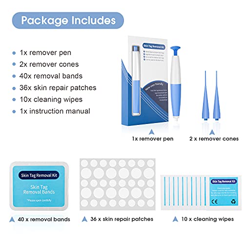 Skin Tag Remover, Skin Tag Removal Kit Tools with 36Pcs Repair Patches for Mi...