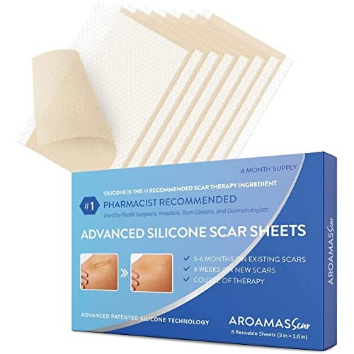 Aroamas Professional Silicone Scar Sheets, Soften and Flattens Scars Resultin...