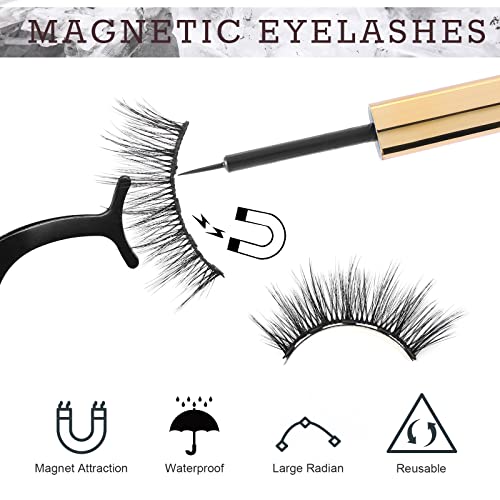 20 Kinds of 3D 5D Magnetic Eyelash Kit with Different Density, Magnetic Eyela...