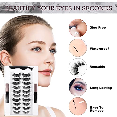 20 Kinds of 3D 5D Magnetic Eyelash Kit with Different Density, Magnetic Eyela...