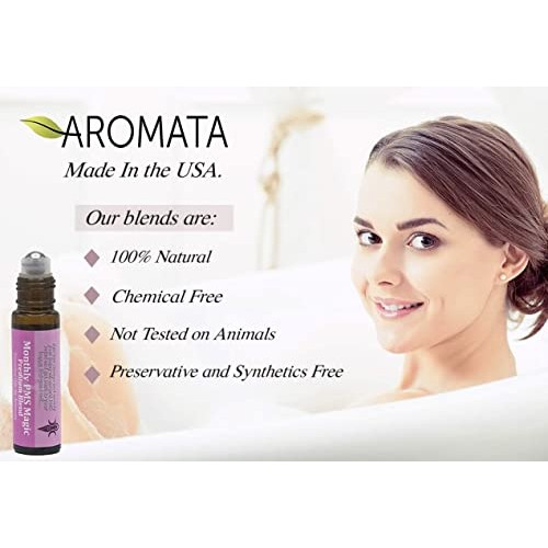 Aromata Monthly PMS Magic relief for period cramps, discomfort & moody you. E...