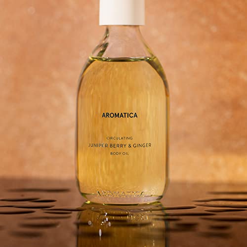 AROMATICA Circulating Body Oil Juniper Berry & Ginger 3.38oz / 100ml, Vegan |...