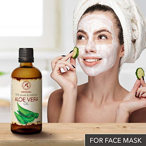 Aloe Vera Oil 3.4 oz - Aloe Barbadensis - Brasil - 100% Pure & Best for Skin ...