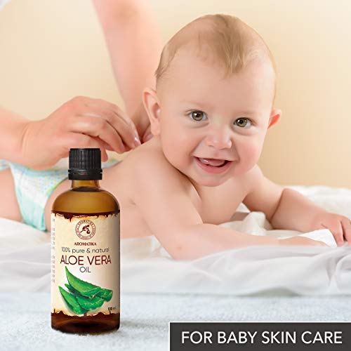 Aloe Vera Oil 3.4 oz - Aloe Barbadensis - Brasil - 100% Pure & Best for Skin ...