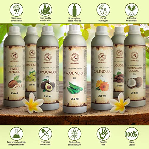 Aloe Vera Oil 8.45oz - Aloe Barbadensis - Brasil - 100% Pure & Best for Skin ...