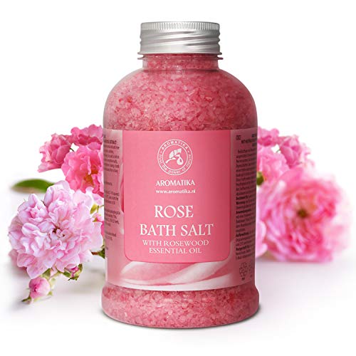 Rose Bath Salts 21.16 Ounces - Natural Rosewood Oil & Rose Extract - Best for...