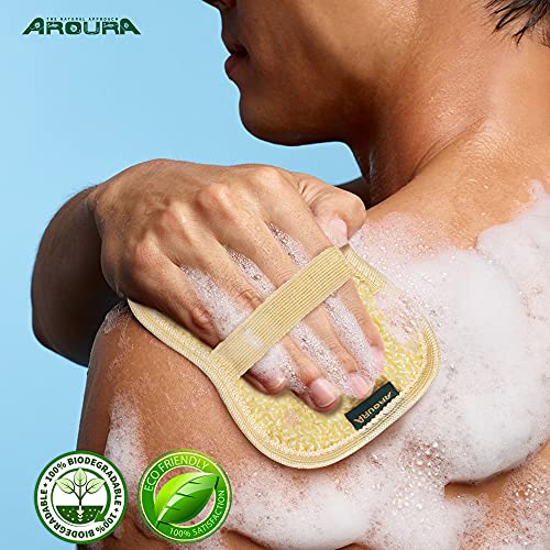 Aroura Egyptian Natural Loofah Pads- Natural Lofa Sponges with Flexible Fiber...