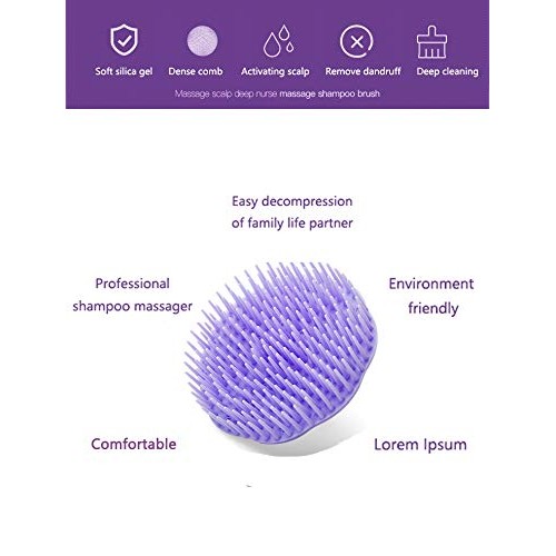 Hair Scalp Brush Dandruff Cleaning Brush Shower Scalp Shampoo Brush Scalp Mas...