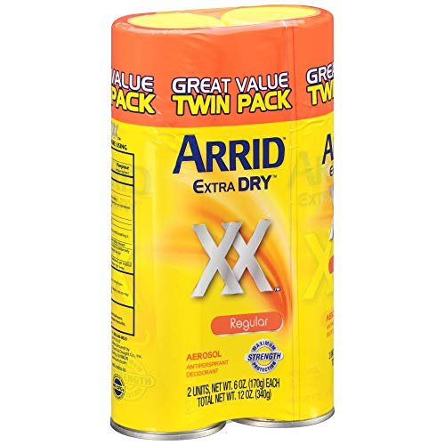 Arrid XX Extra Dry Antiperspirant Deodorant, Regular, Twin Pack (two 6oz. can...