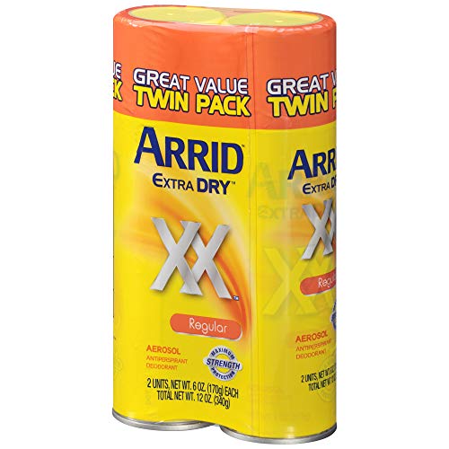 Arrid XX Extra Dry Antiperspirant Deodorant, Regular, Twin Pack (two 6oz. can...