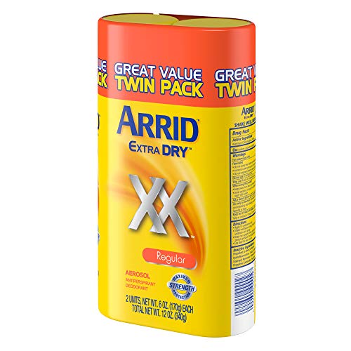 Arrid XX Extra Dry Antiperspirant Deodorant, Regular, Twin Pack (two 6oz. can...