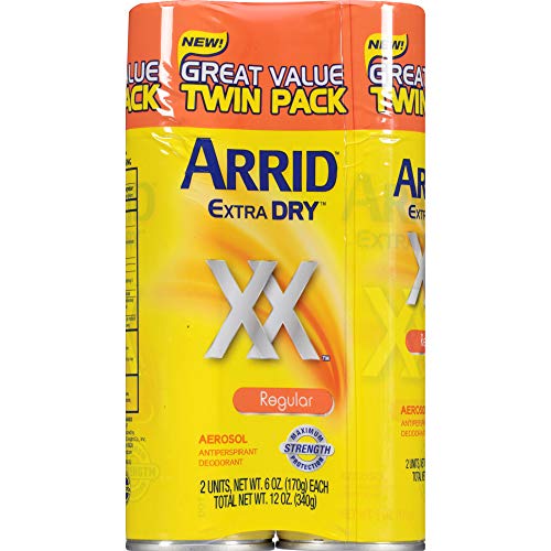 Arrid XX Extra Dry Antiperspirant Deodorant, Regular, Twin Pack (two 6oz. can...