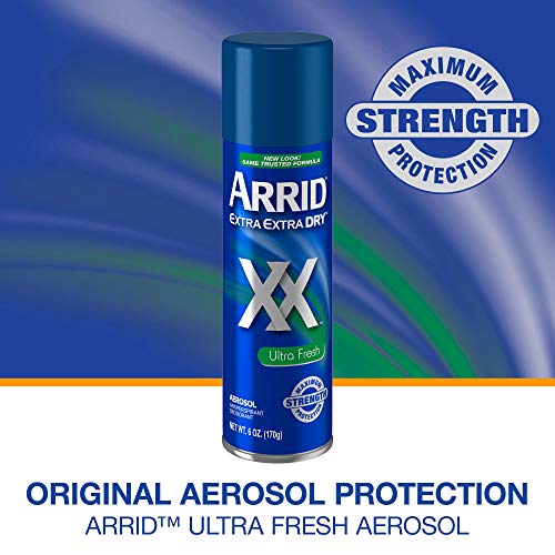 Arrid XX Extra Extra Dry Ultra Clear Aerosol Antiperspirant Deodorant, Ultra ...