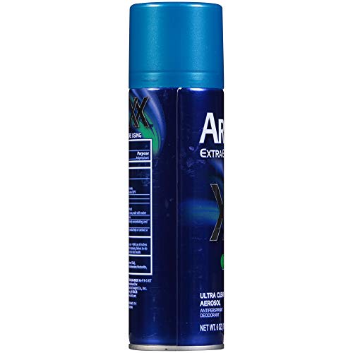 Arrid XX Extra Extra Dry Ultra Clear Aerosol Antiperspirant Deodorant, Ultra ...