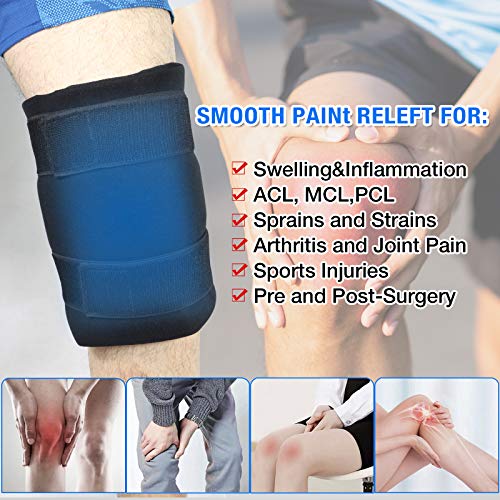 ARRIS Large Knee Ice Pack Wraps Around the Entire Knee. Hot and Cold Therapy ...