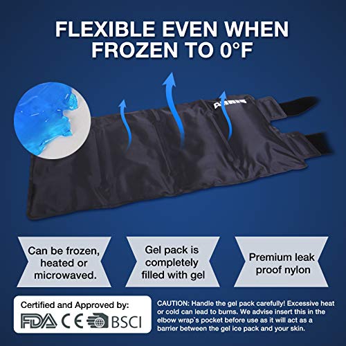 ARRIS Large Knee Ice Pack Wraps Around the Entire Knee. Hot and Cold Therapy ...