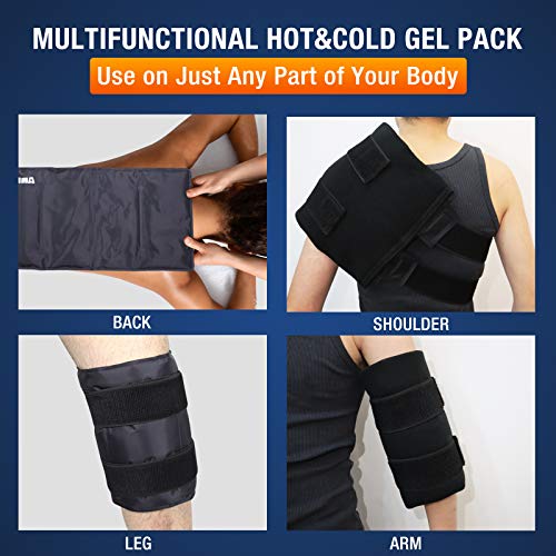 ARRIS Large Knee Ice Pack Wraps Around the Entire Knee. Hot and Cold Therapy ...