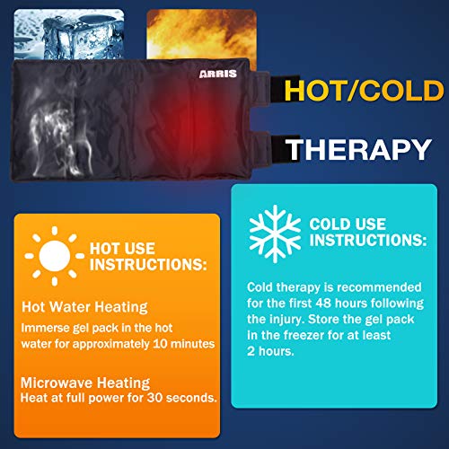 ARRIS Large Knee Ice Pack Wraps Around the Entire Knee. Hot and Cold Therapy ...