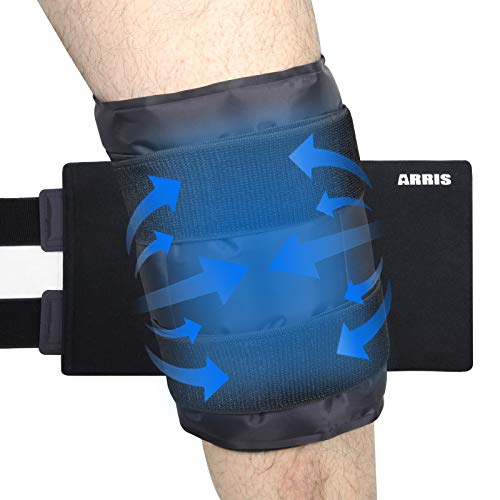 ARRIS Large Knee Ice Pack Wraps Around the Entire Knee. Hot and Cold Therapy ...
