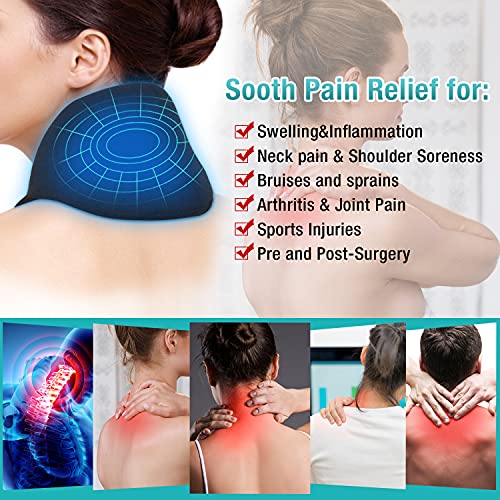 Neck Ice Pack Wrap, Cold Compress Therapy for Cervical, Shoulder Pain Relief,...