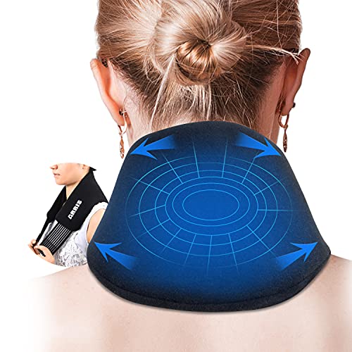 Neck Ice Pack Wrap, Cold Compress Therapy for Cervical, Shoulder Pain Relief,...