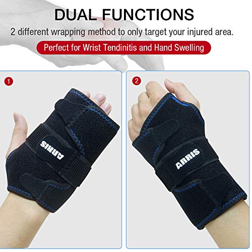 Wrist Ice Pack Wrap - Hand Support Brace with Reusable Gel Pack / Hot Cold Th...