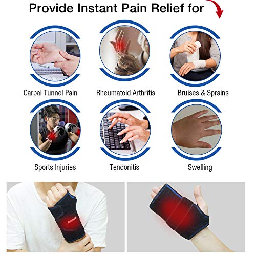 Wrist Ice Pack Wrap - Hand Support Brace with Reusable Gel Pack / Hot Cold Th...