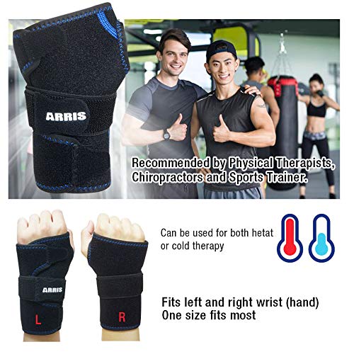 Wrist Ice Pack Wrap - Hand Support Brace with Reusable Gel Pack / Hot Cold Th...