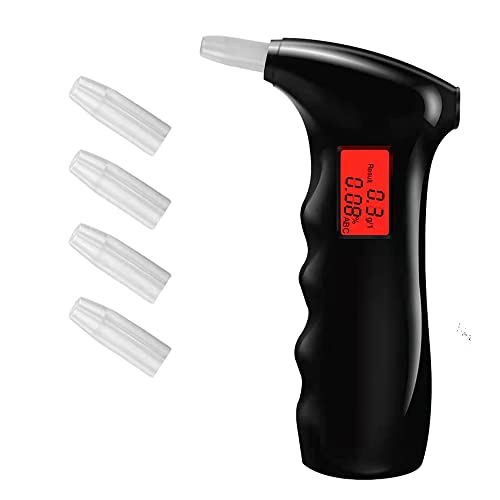 Portable Alcohol Tester, Professional Breathalyzer Digital LCD Display Auto P...
