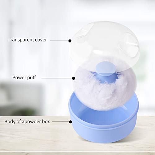 Arroyner 2Pcs Baby Body Cosmetic Powder Puff Body Powder Puff and Container C...
