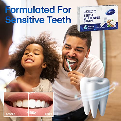 Teeth Whitening & Bright Strips, 32 White Strips Teeth Whitening Kit, Non-Sen...