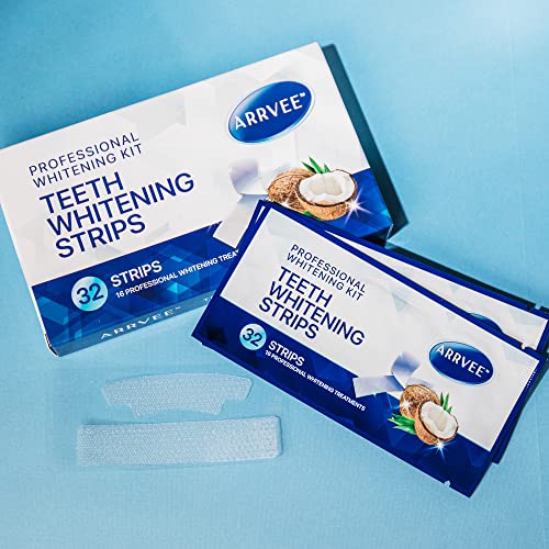 Teeth Whitening & Bright Strips, 32 White Strips Teeth Whitening Kit, Non-Sen...