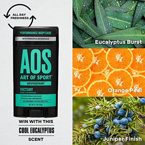 Art of Sport Men’s Antiperspirant Deodorant, Eucalyptus Fragrance, Made with ...